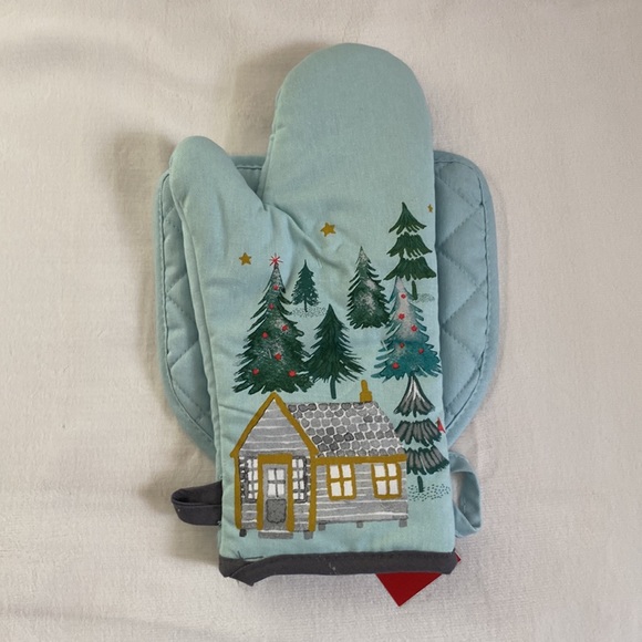 Lenox potholder set. “Holiday Cabin” NWT - Picture 5 of 8